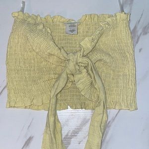 Blue Buttercup Lemonade Tube top with tie